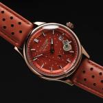 HOLZKERN | Star Trek NCC 1701 D Herren Armbanduhr (Jaspis / Rot)